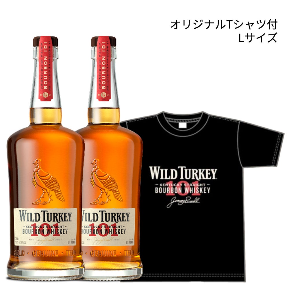 正規品 オリジナルTシャツLサイズ1枚付】ワイルドターキー 101×2本